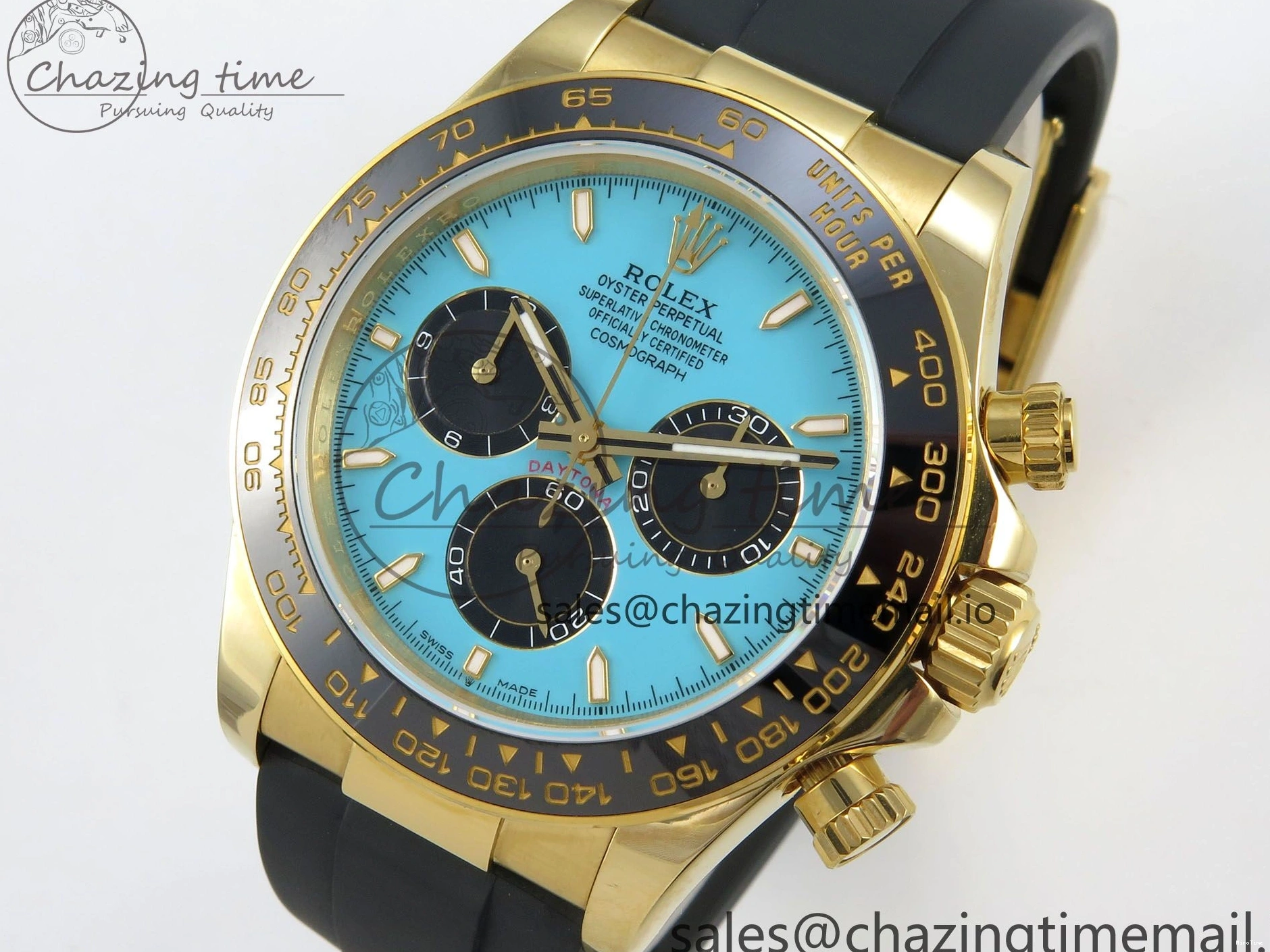 MiroTime 0315 Daytona 126518 Gain Weight SWF 1:1 Best Edition Tiffany Turquoise Blue Dial Sticks Markers on Oysterflex Strap SH Sleek 150